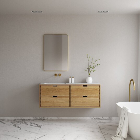 CPH Tapwork Soho 140L MKIII fingertappede skap i naturlig eik inkl. Mathvid SolidTec® vask
