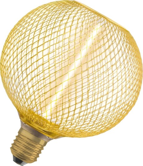 LED Pære Osram Decor Straw Globe Gull E27 3,5W 1800K Dimbar