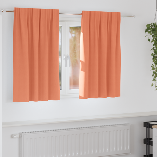 Gardiner med gardiner 2 pcs Terrakotta Polyester