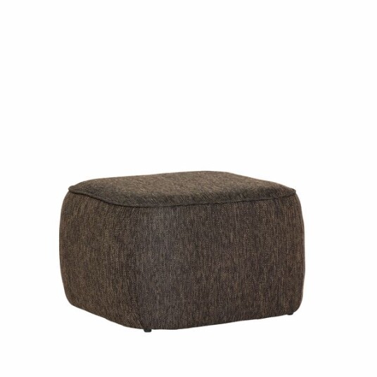 Hübsch Cube Puff Mørk Brun Hübsch Cube Puff Mørk Brun