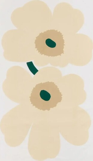 Marimekko Home Ann.unikko Tablecloth 135X250 Beige 135X 250CM Marimekko Home Ann.unikko Tablecloth 135X250 Beige 135X 250CM