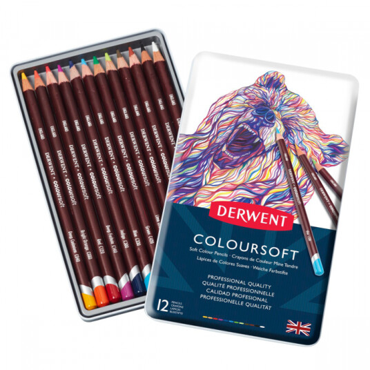 Derwent Coloursoft Fargeblyanter 12-sett