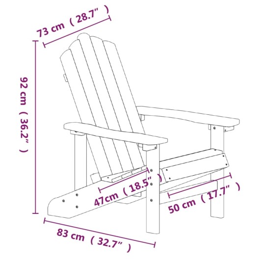 vidaXL Adirondack hagestoler 2 stk HDPE brun vidaXL Adirondack hagestoler 2 stk HDPE brun