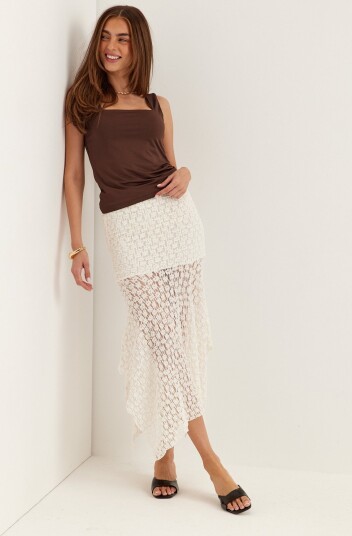 Bubbleroom Waterfall Asymmetric Lace Skirt Bubbleroom Waterfall Asymmetric Lace Skirt