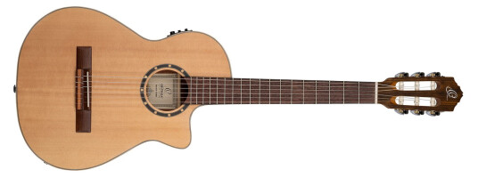 OrtegaRCE125-3/4 Klassisk gitar 3/4 Size med mik Thin Slim Neck OrtegaRCE125-3/4 Klassisk gitar 3/4 Size med mik Thin Slim Neck