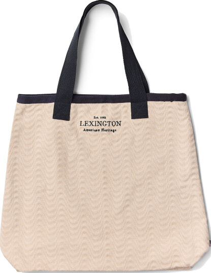 Lexington Clothing Wave Jaquard Shopper - Cream - ONE SIZE