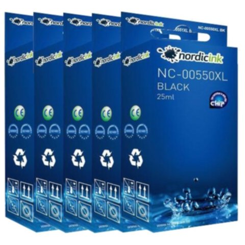 Nordicink Multipack - 5 st Blekkpatroner. PBK/BK/C/M/Y XL NC-0055XMP