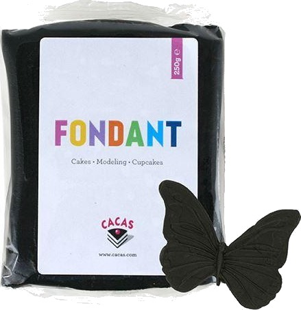 Cacas - Fondant 250g svart
