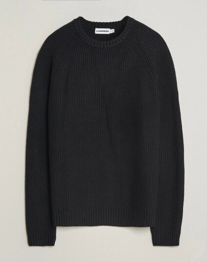 J.Lindeberg Hallow Wool Blend Knitted Sweater Black