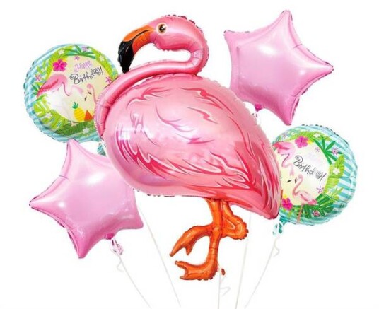 Ballong Sett Flamingo 5 stk