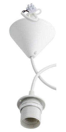 Gelia 4079108941 Lampeoppheng E27 plast Hvit tekstilkabel Belysning
