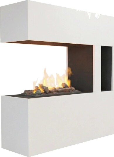 Glow Fire Schiller Pocket Omc 600 - Hvit (HYB-50-109WH-real-wood)