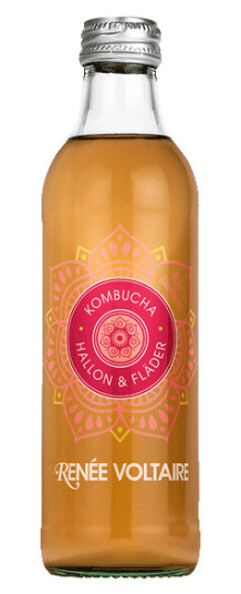 Kombucha Bringebær & Hyllebær ØKO, 275 ml