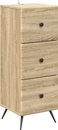 vidaXL Skuffeskap Sonoma eik 33 x 34,5 x 90 cm Konstruert tre vidaXL Skuffeskap Sonoma eik 33 x 34,5 x 90 cm Konstruert tre