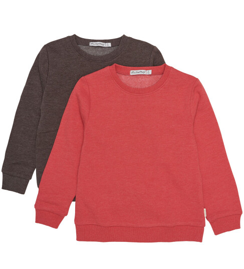 Minymo Collegegenser 2 pack Tomatpuré Minymo 6 år 116 Collegegenser Brun Rød