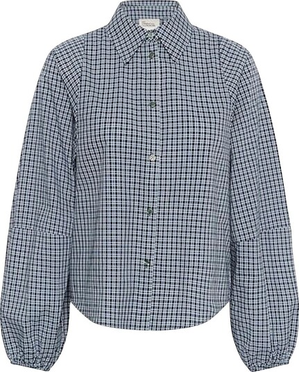 My Essential Wardrobe Skjorte MWIlse Balloon Sleeve Shirt Grønn
