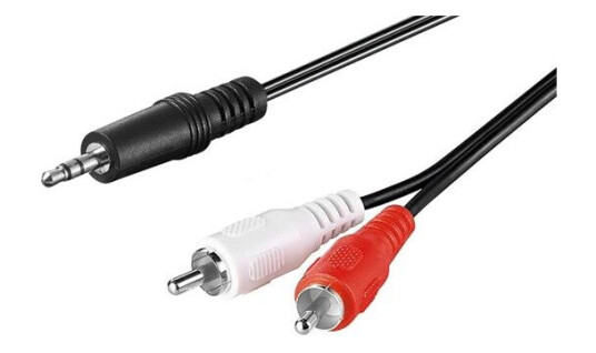 Goobay 3,5mm til 2xRCA Lydkabel 3m Svart Skjermet