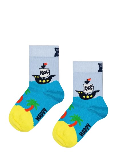 Happy Socks Kids Pirate Ship Sock Blue 12 24M Happy Socks Kids Pirate Ship Sock Blue 12 24M