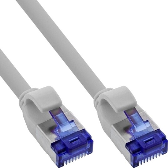Inline Patchkabel Slim Cat.6A S/Ftp Tpe Lszh Fleksibel Poe Grå 2 M