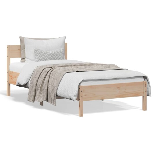 Sengeramme med hodegavl 100x200 cm heltre furu 8721012429086
