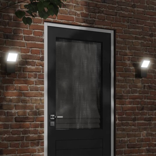Veggmontert LED utelampe svart støpt aluminium