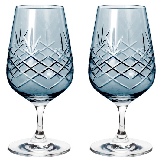 Frederik Bagger Crispy Mate Ølglass 2 stk, Sapphire