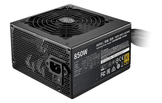 Cooler Master MWE Gold V2 Strømforsyning (PSU) - 850 Watt - 120 mm - 80 Plus Gold sertifisert