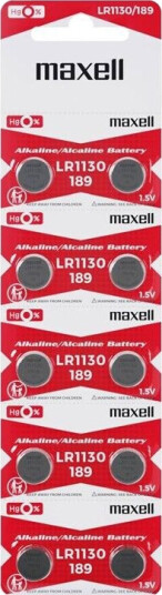 Maxell LR1130 10-pakning Alkalisk Knappcellsbatteri 1,5 V