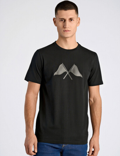 Lindbergh Copenhagen Print Tee S/S - Black - S