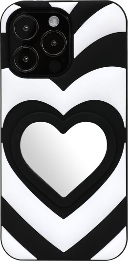 Trolsk Mobildeksel Hjerte med Speil (iPhone 14 Pro) Svart