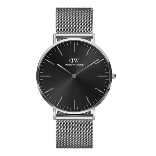Daniel Wellington DW Watch Classic Mesh Onyx 40mm MIC Silver Daniel Wellington DW Watch Classic Mesh Onyx 40mm MIC Silver