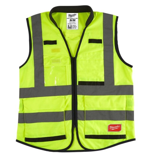 Milwaukee Hi Visible Premium Sikkerhetsvest varsel , gul L/XL