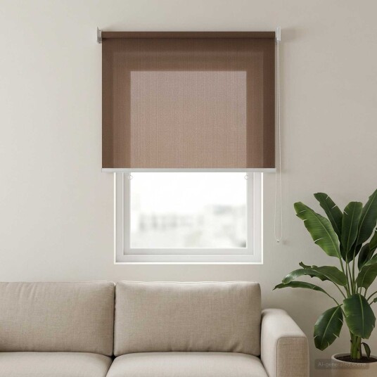 vidaXL Utendørs Rullegardin 90% UV-blokk Gråbrun 100 x 140 cm HDPE