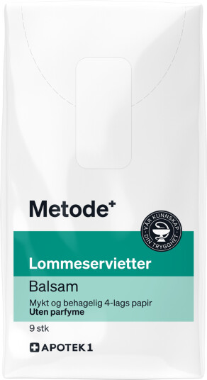 Metode lommeservietter med balsam 1x9 stk