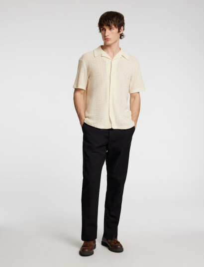 Selected Slhrelaxbane Ss Jersey Shirt - Cream - M