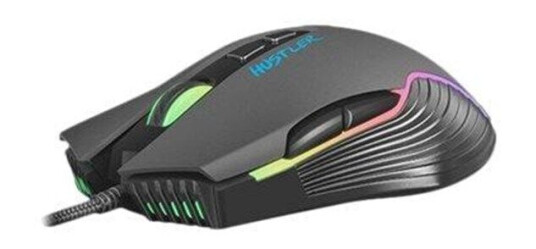 Natec FURY Hustler - Mus - Optisk - 7 - Svart