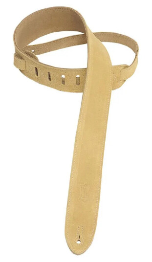 Levy"s 2" gitarreim i skinn beige Semsket skinn MS12 TAN