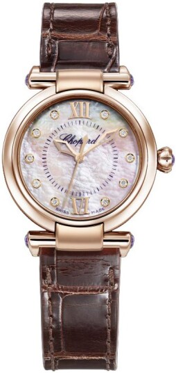 Chopard Dameklokke 384319 5009 Imperiale Hvit/Lær Ø29 mm