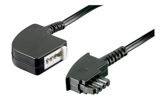 Goobay 6m TAE-F telefonforlengelseskabel Sort