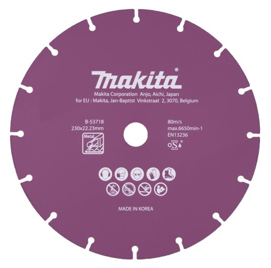 Makita B-53718 Diamantblad 230x1.6x22.23 mm stål Maskintilbehør & forbruk