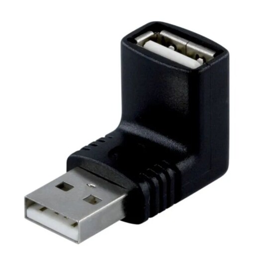Goobay 2.0 USB A Vinkeladapter M-F Svart Goobay 2.0 USB A Vinkeladapter M-F Svart
