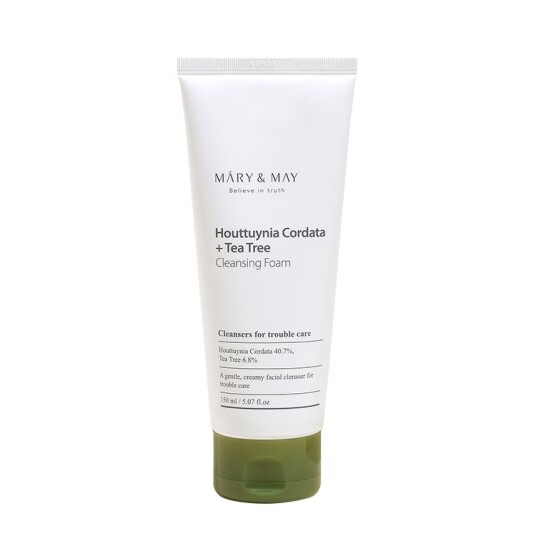 Mary & May Houttuynia Cordata + Tea Tree Cleansing Foam 150ml Mary & May Houttuynia Cordata + Tea Tree Cleansing Foam 150ml