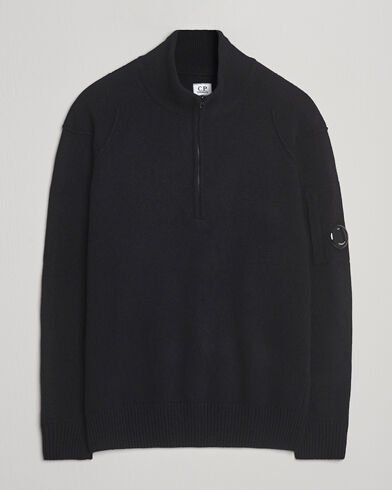 C.P. Company Knitted Lambswool Half-Zip Black