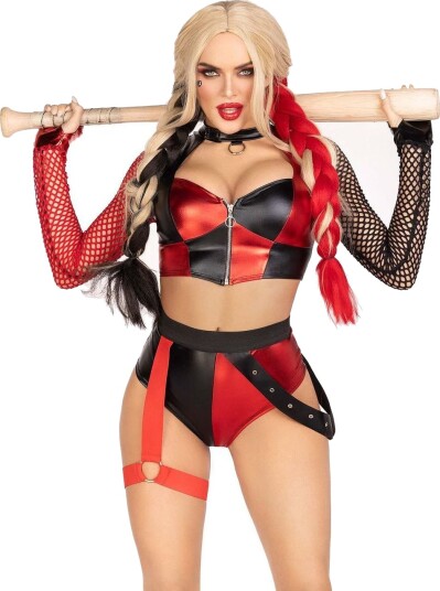 Crime Spree Harley Quinn Inspirert Damekostyme M Crime Spree Harley Quinn Inspirert Damekostyme M