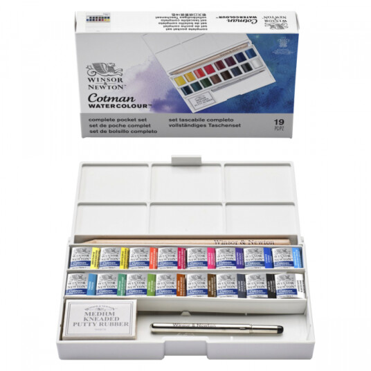 Winsor & Newton Cotman Water Colors Deluxe Sketchers Pocket Box