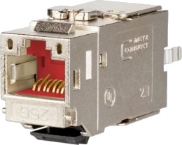Metz Connect C6amodul K 180° 25G Enkelmodul Keystone Innebygd Stikkontakt Keystone-Design Kabelmating 180° Ghmt-Sertifisert (130B21-25-E)