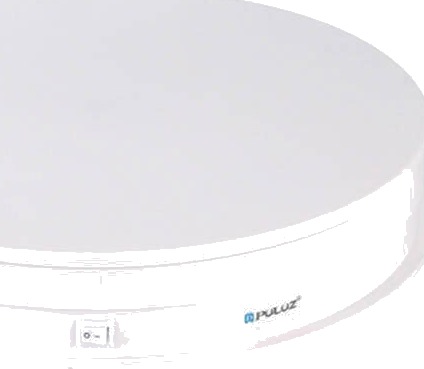 Puluz Elektrisk Fotodreieskive PU3049W 30 cm Hvit