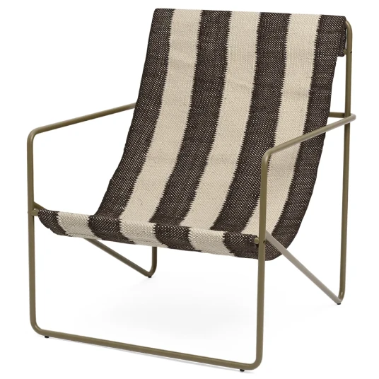 Ferm Living Desert Lounge Lenestol Olive/Off-white/Chocolate Ferm Living Desert Lounge Lenestol Olive/Off-white/Chocolate