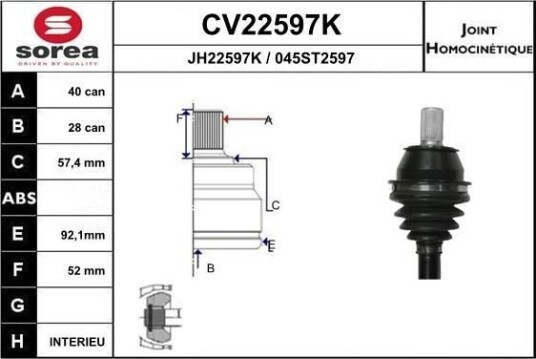 Drivledd EAI CV22597K Drivledd EAI CV22597K