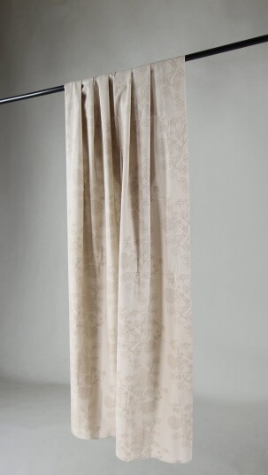 Gardiner   Bomullsgardin Minna beige Størrelse: 140 x 300